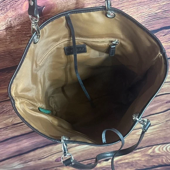 Ralph Lauren Houndstooth Tote - Brown and Black - Picture 4 of 5